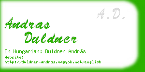 andras duldner business card